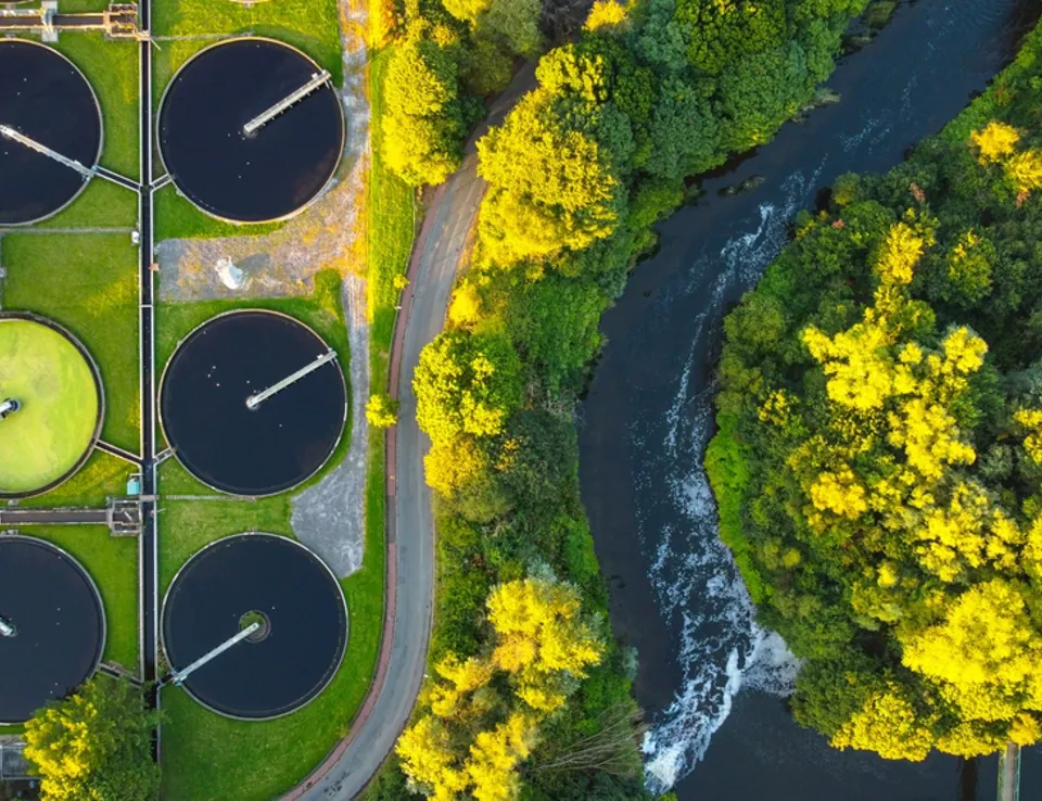 Waste Treatment Plant With River For Nutrient Neutrality