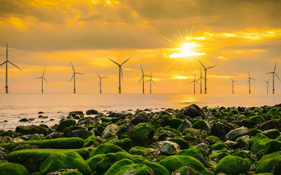 Wind Turbines In Sea