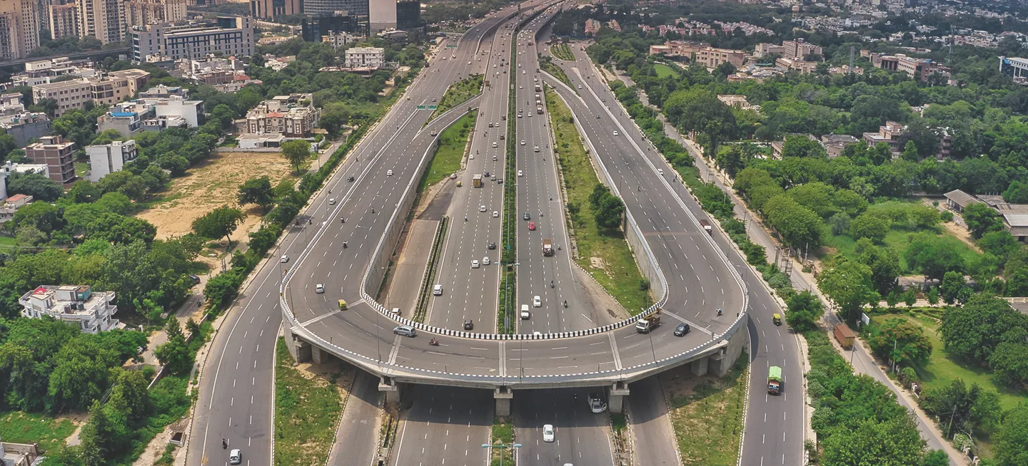 Empty Roads Near Gurgaon City