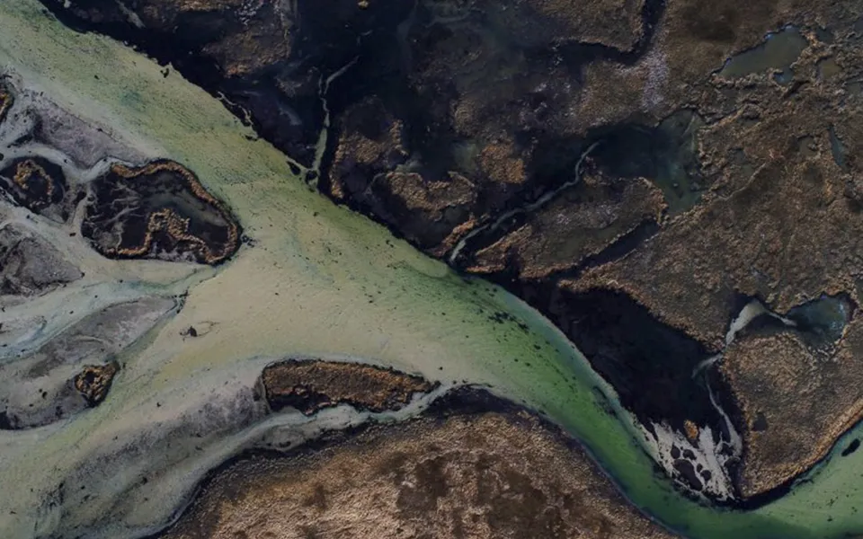 Abstract Water Landscape Birds Eye View 1453X1125