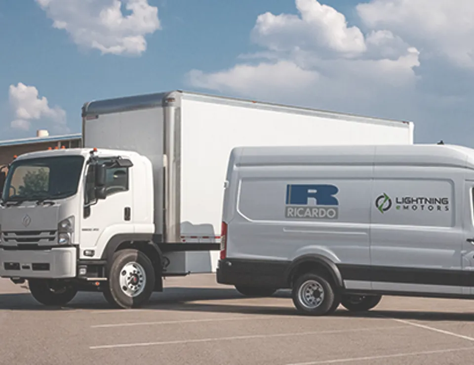 Lightning Emotors Van Infront Of Truck