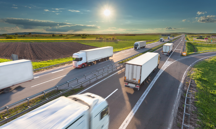 Trucks On Highway