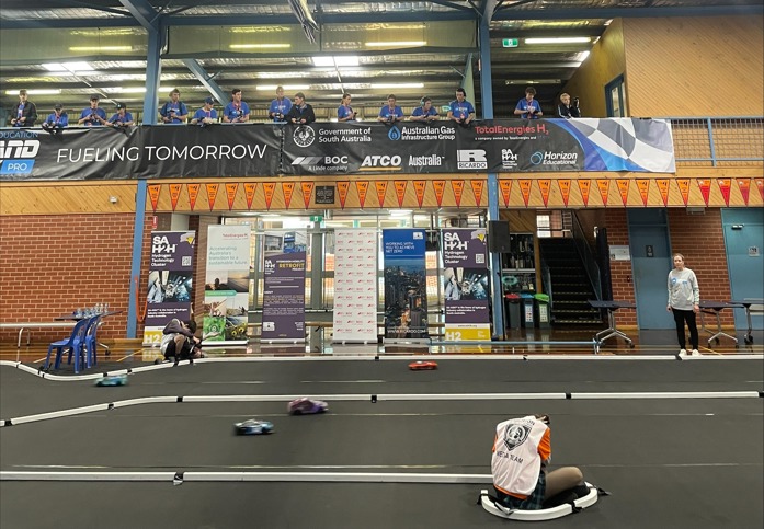 The race in progress