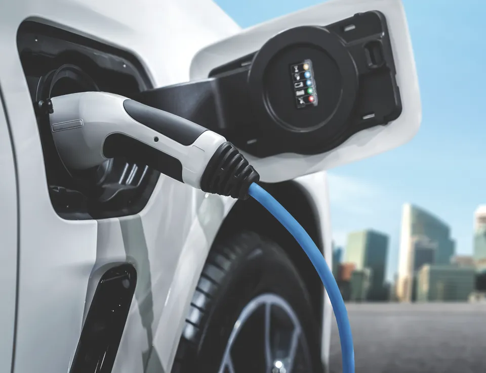 Electric Car On Charge