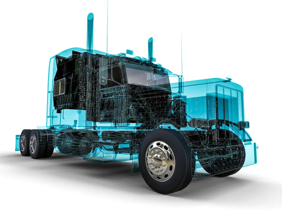 Wire frame CAD vehicle truck architecture 603392537
