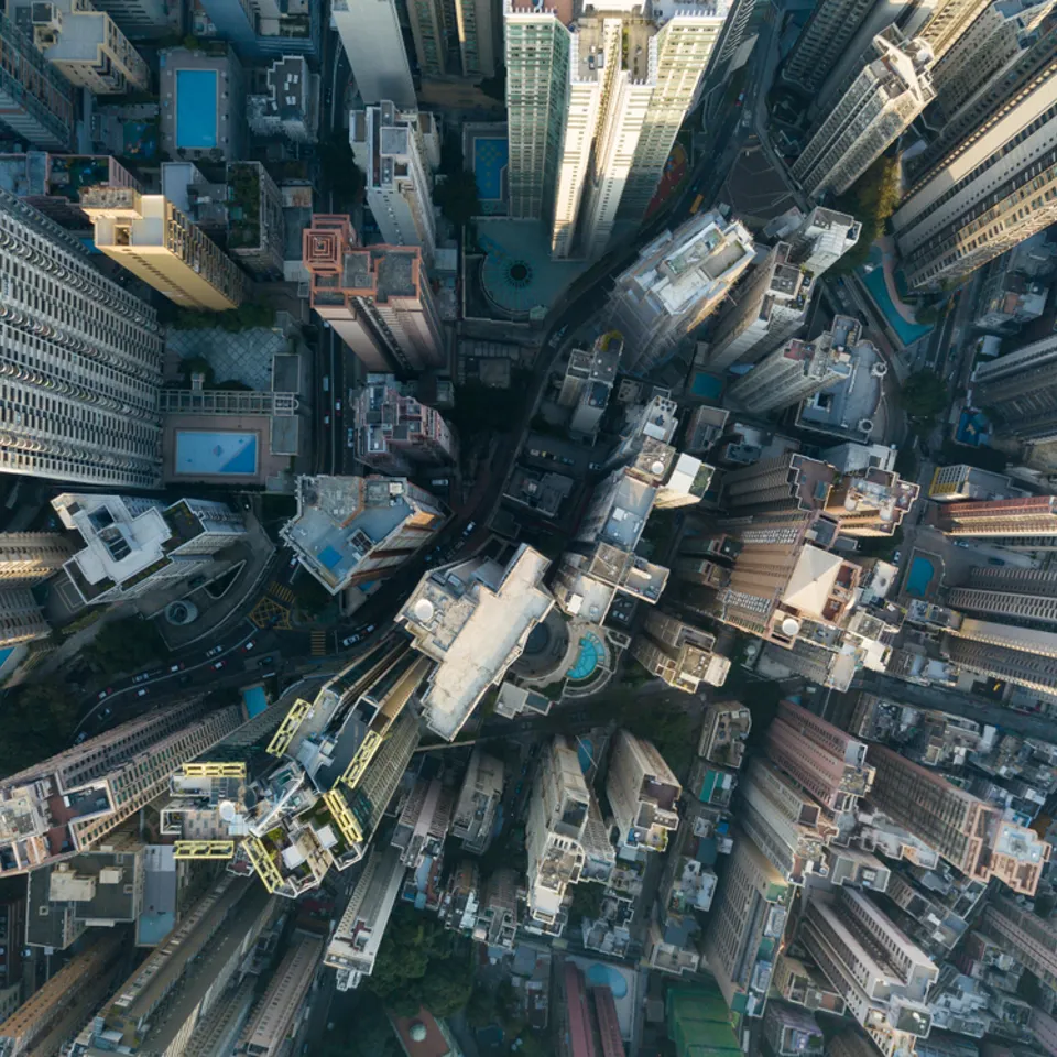 Aerial Shot Of A City Where Energy Modelling Is Applied