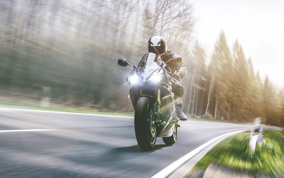 Motorcycle On Road