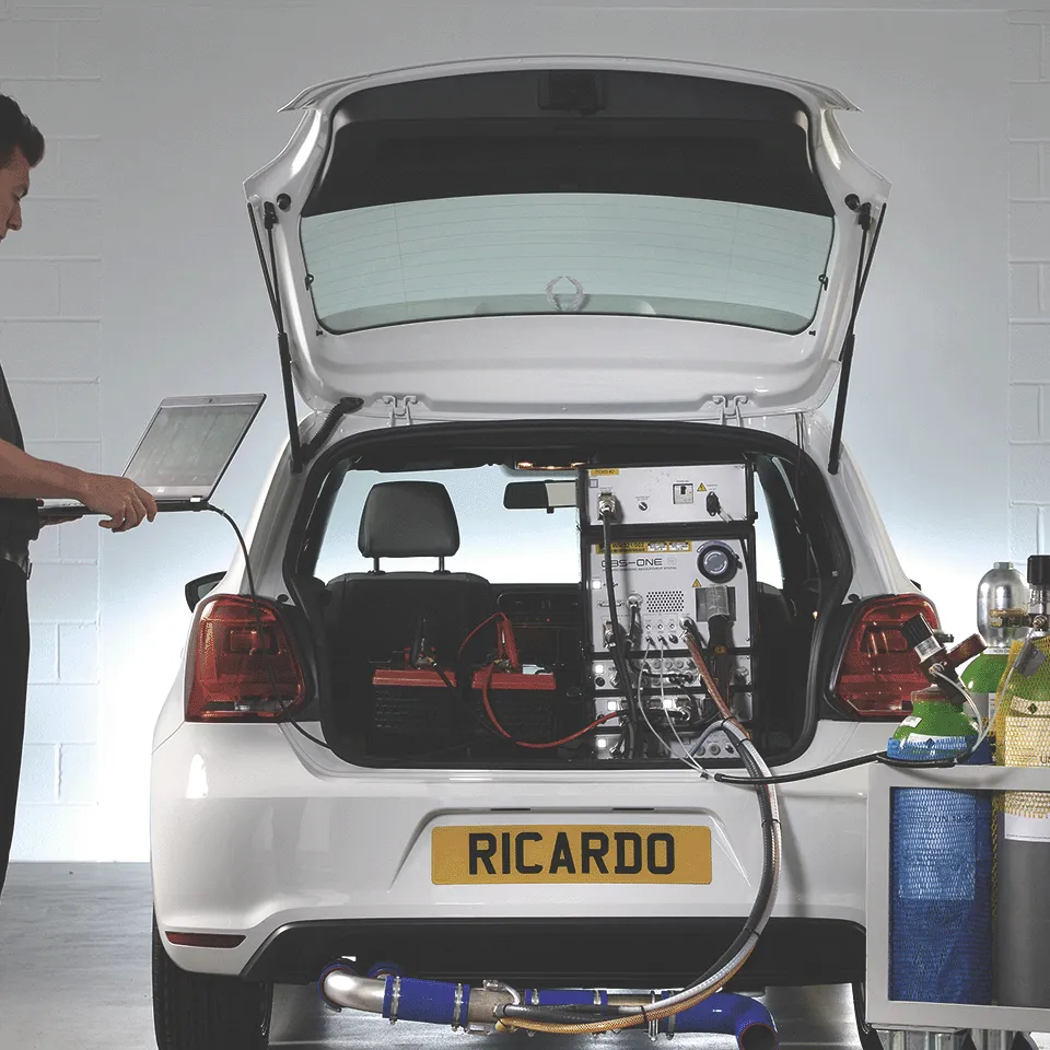White Car Emissions Testing