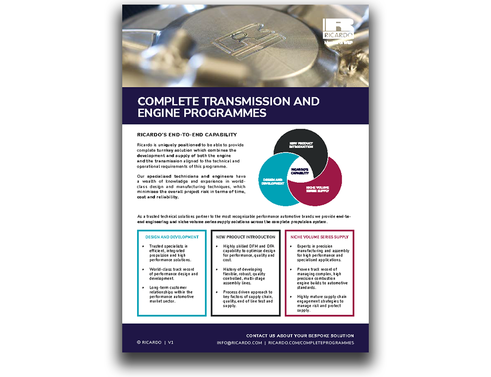 Complete Transmission And Engine Programmes