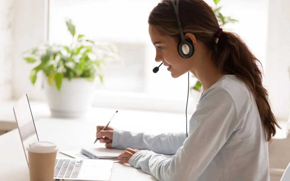 A Woman In A Remote Meeting