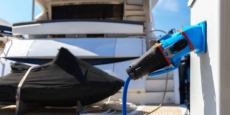 Electric charging of yacht