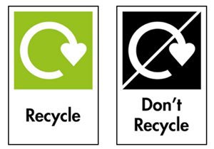 Recycle / don't recycle label