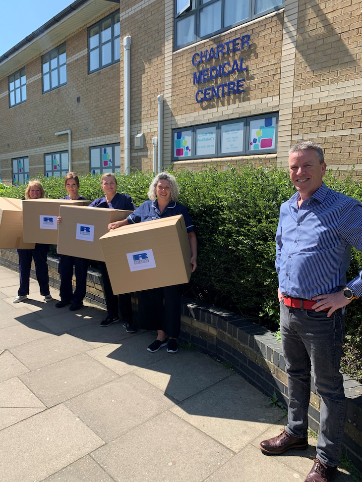 nurses-holding-ppe-boxes-at-charter-medical-centre