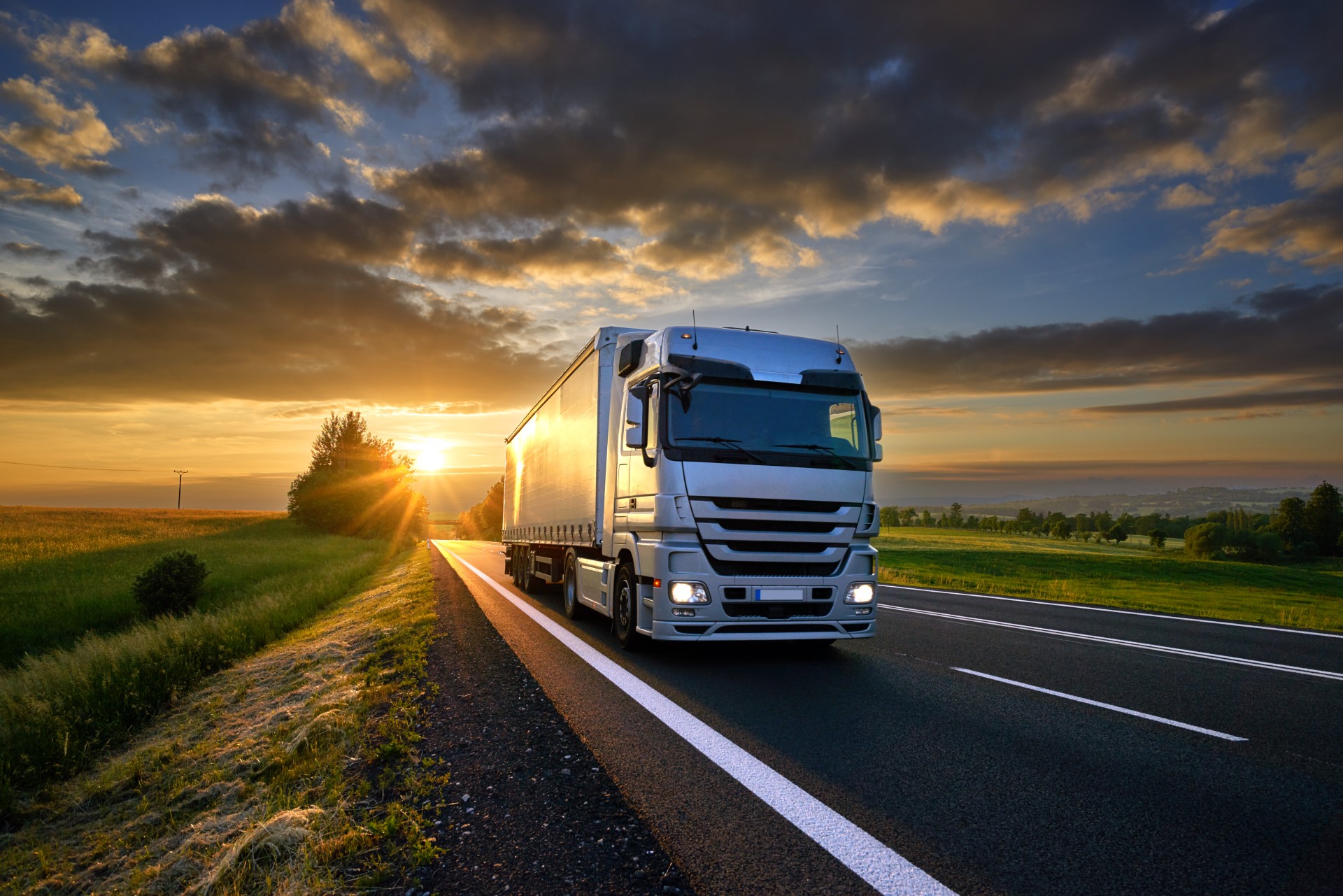 right-hand drive Truck on road 1025490817