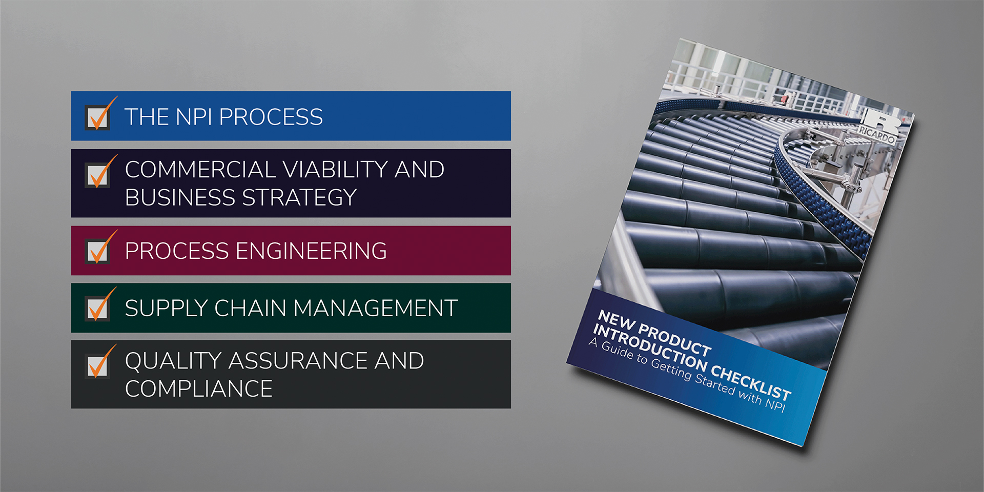 The npi checklist covers the npi process, process engineering, commercial viability and business strategy, supply chain management and quality assurance and compliance