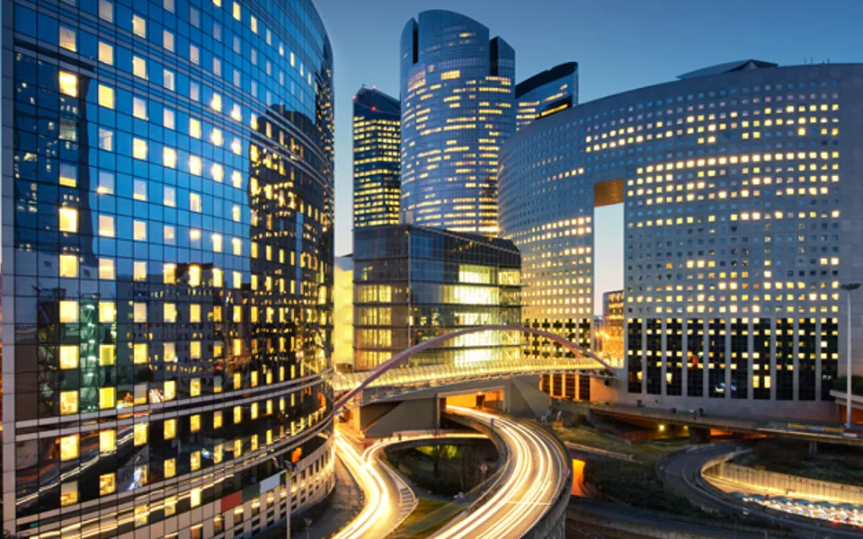 Corporate Buildings At Night