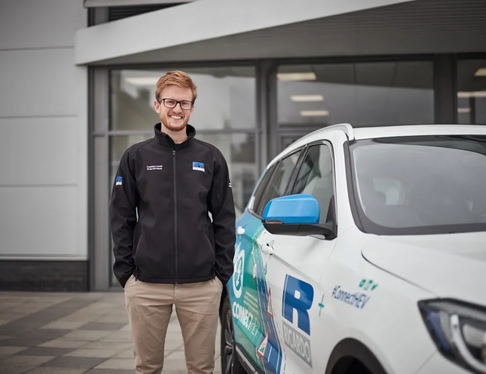 Mike Booker With Connecthev Demo Vehicle